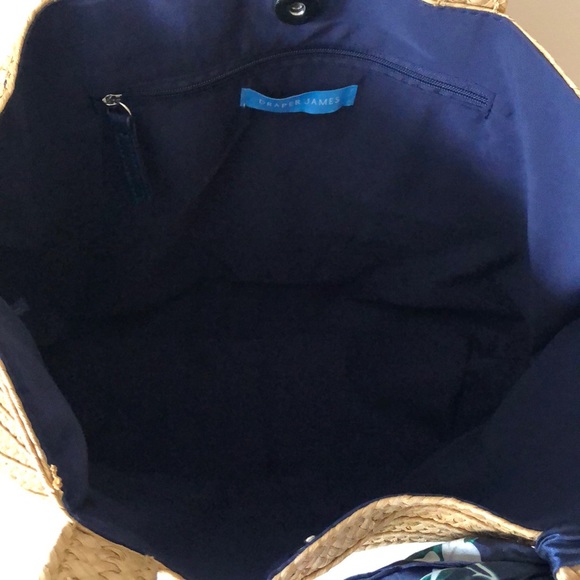 Straw Bag with Floral Scarf - Picture 3 of 7